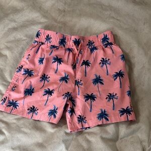 Abercrombie Kids Pink Swim Trunks with Blue Accents